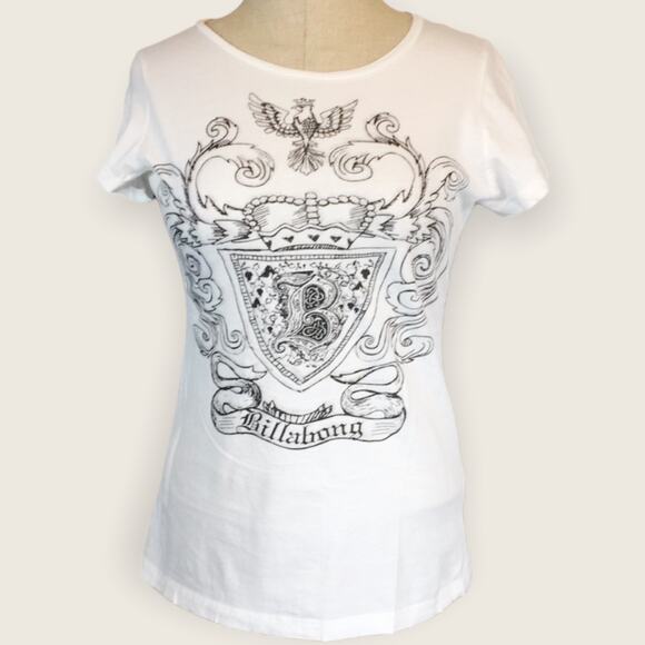 Billabong black and white T-shirt size large - Picture 1 of 5